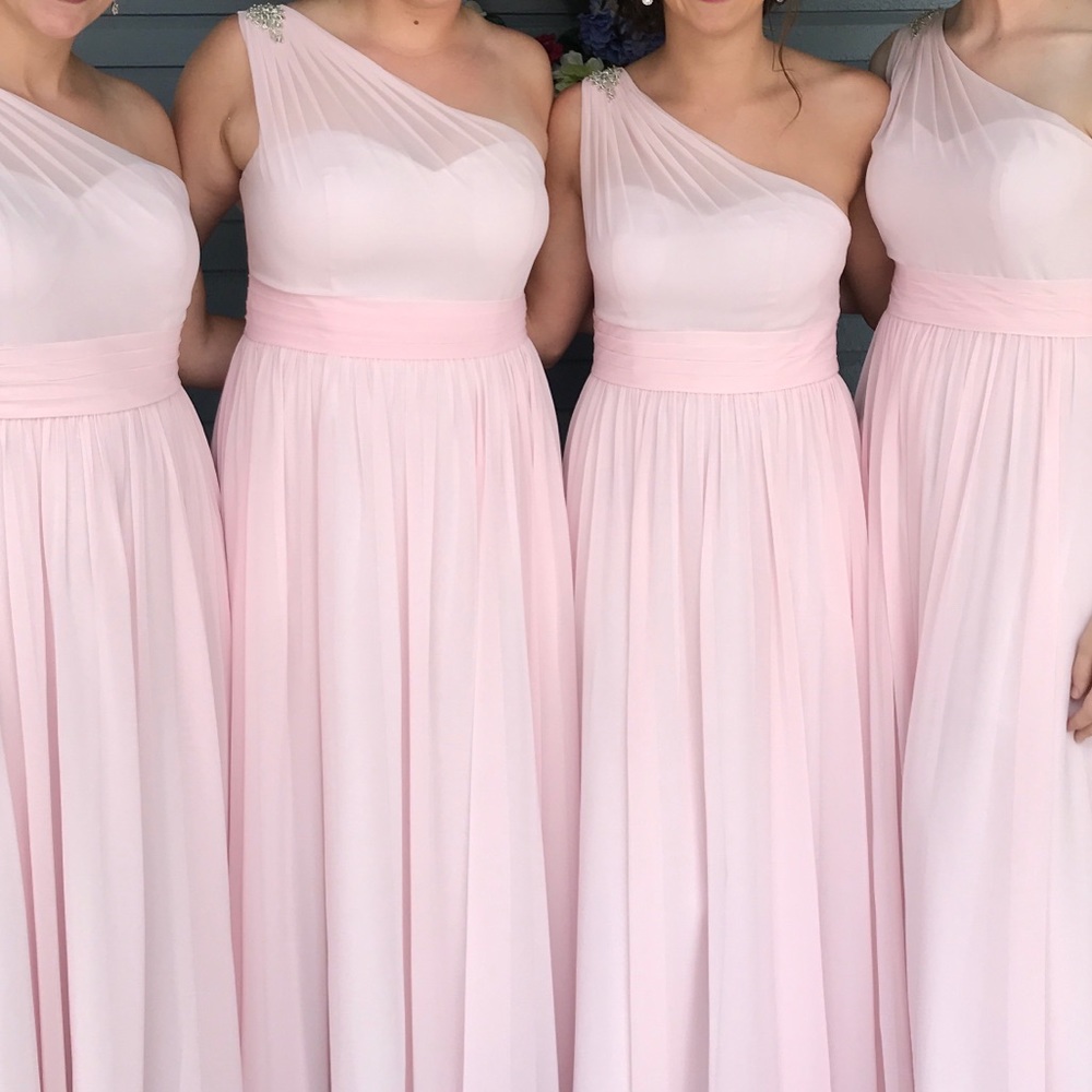 Blush pink bridesmaid dress